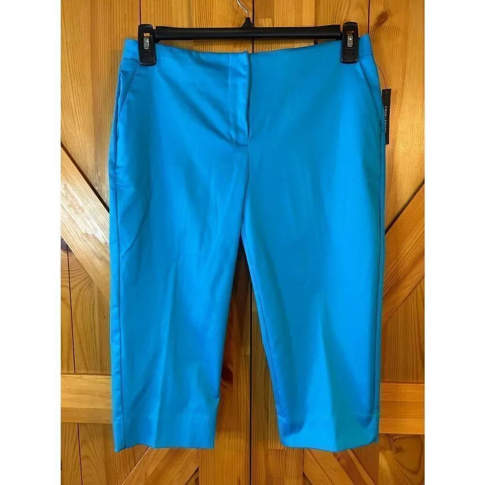 Worthington Fresh Blue Cropped Dress Pants Slim Leg Petite Size 6P NWT (8741)